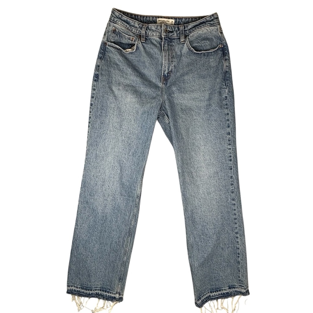 Abercrombie Fitch High Rise 90s Relaxed Jeans Womens 29 Blue Curve Love Straight - Picture 1 of 14